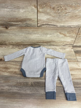 Cloud Island 2pc Waffle Knit Henley Bodysuit & Bottoms Grey sz Newborn
