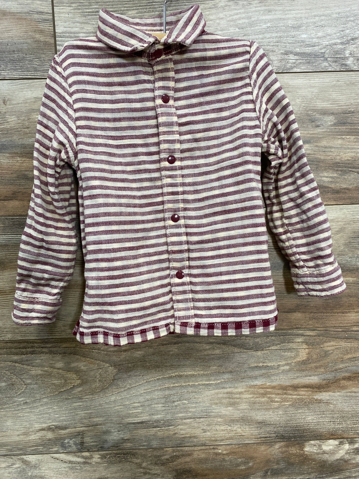 Cat & Jack Reversible Snap Up Shirt Red sz 3T
