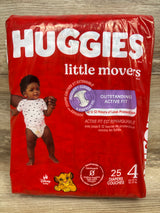 NEW Huggies Little Movers Diapers Size 4 25ct
