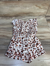 Btween Henley Floral Romper Beige sz 2T