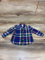 Ralph Lauren Plaid Button-Down Shirt Blue sz 12m