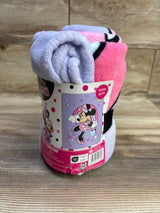 NEW Disney Junior Minnie Mouse Plush Throw Blanket Purple 46x60''