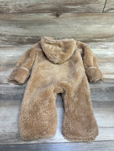 Nike High Pile Fleece Convertible Footie Brown sz 6m