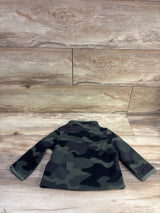 OshKosh Camo 1/4 Zip Fleece Pullover Sweatshirt Green sz 18m