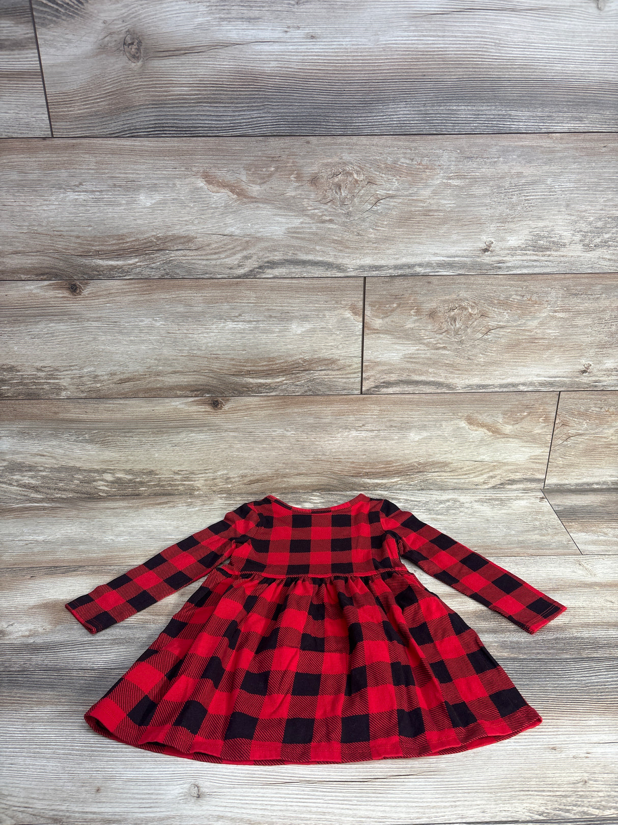 Cat & Jack Buffalo Plaid Dress Red sz 3T
