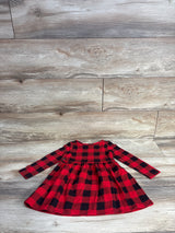 Cat & Jack Buffalo Plaid Dress Red sz 3T