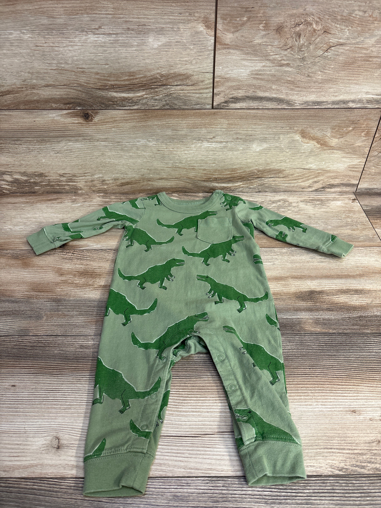 Tea Brand Dinosaur Coverall Green sz 6-9m