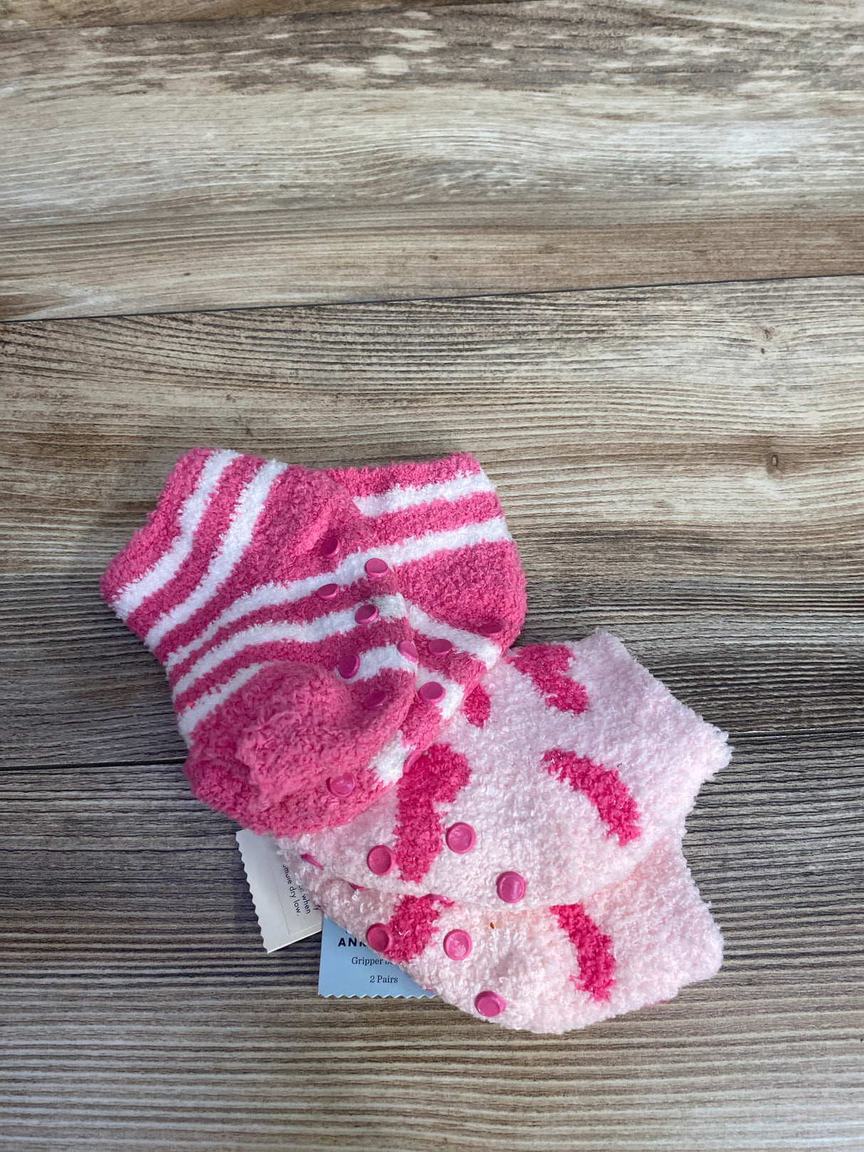 NEW Cat & Jack Super Soft Ankle Socks, Pink 2pk sz 2T-3T