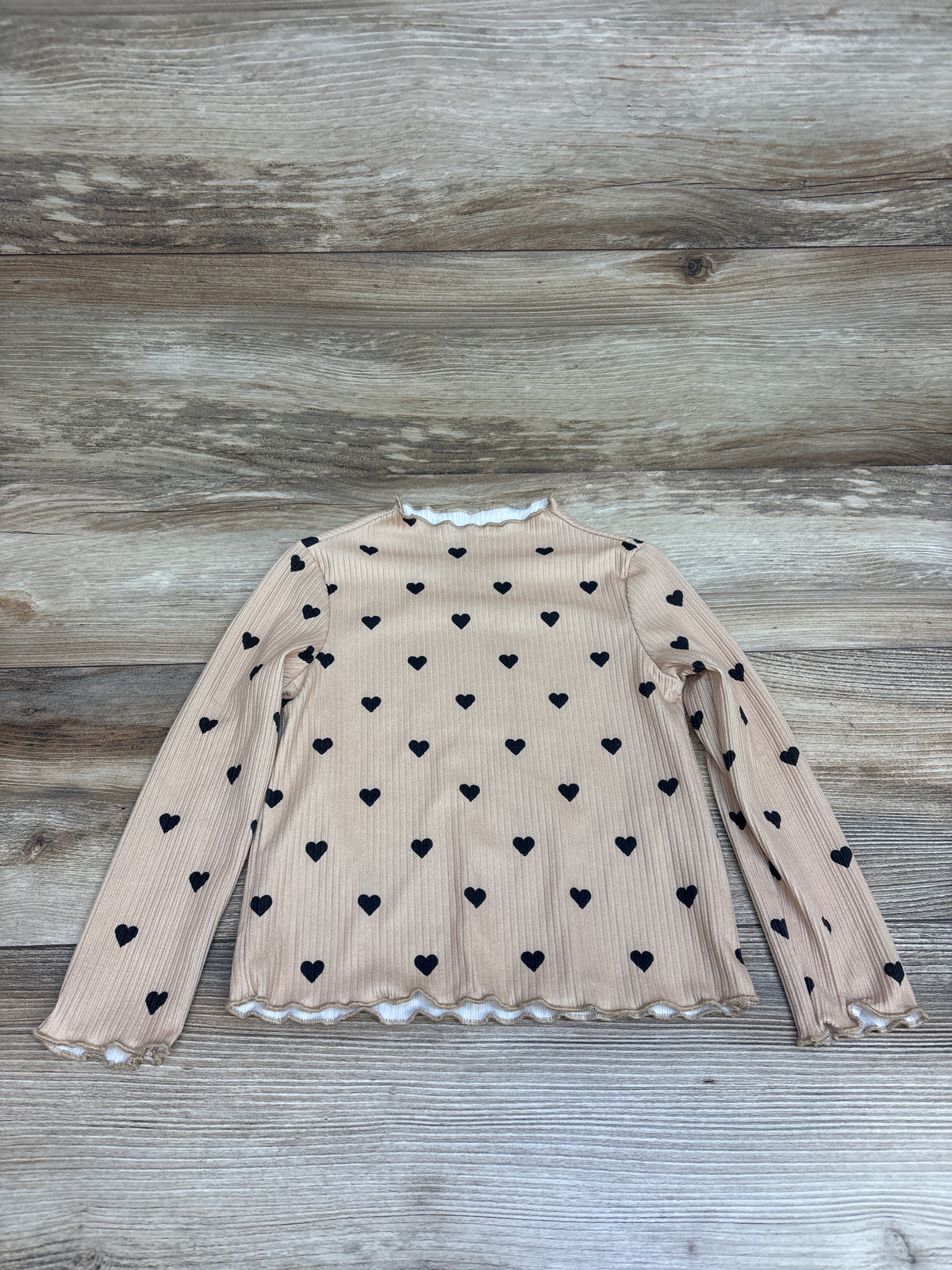 Shein Ribbed Long Sleeve Shirt Tan sz 4T