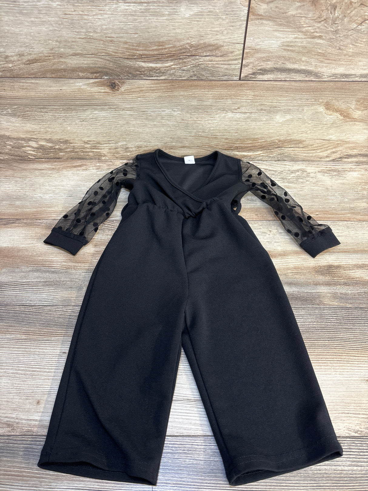 Shein Lace Sleeve Jumpsuit Black sz 12-18m