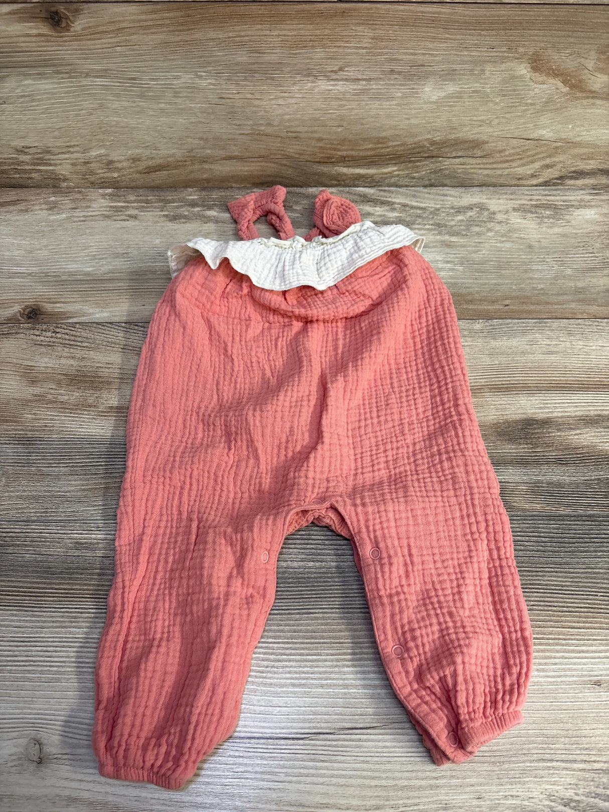Rabbit + Bear Muslin Romper Pink sz 6-9m - Me n Mommy To Be
