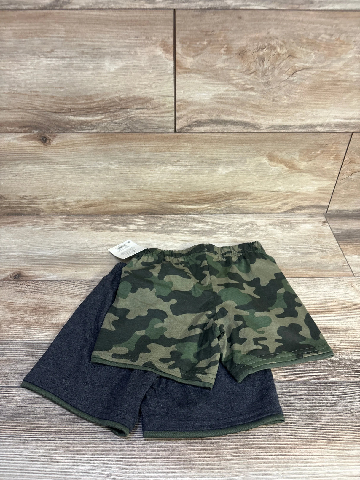 NEW Garanimals 2pk Pull On Shorts Grey/Camo sz 24m