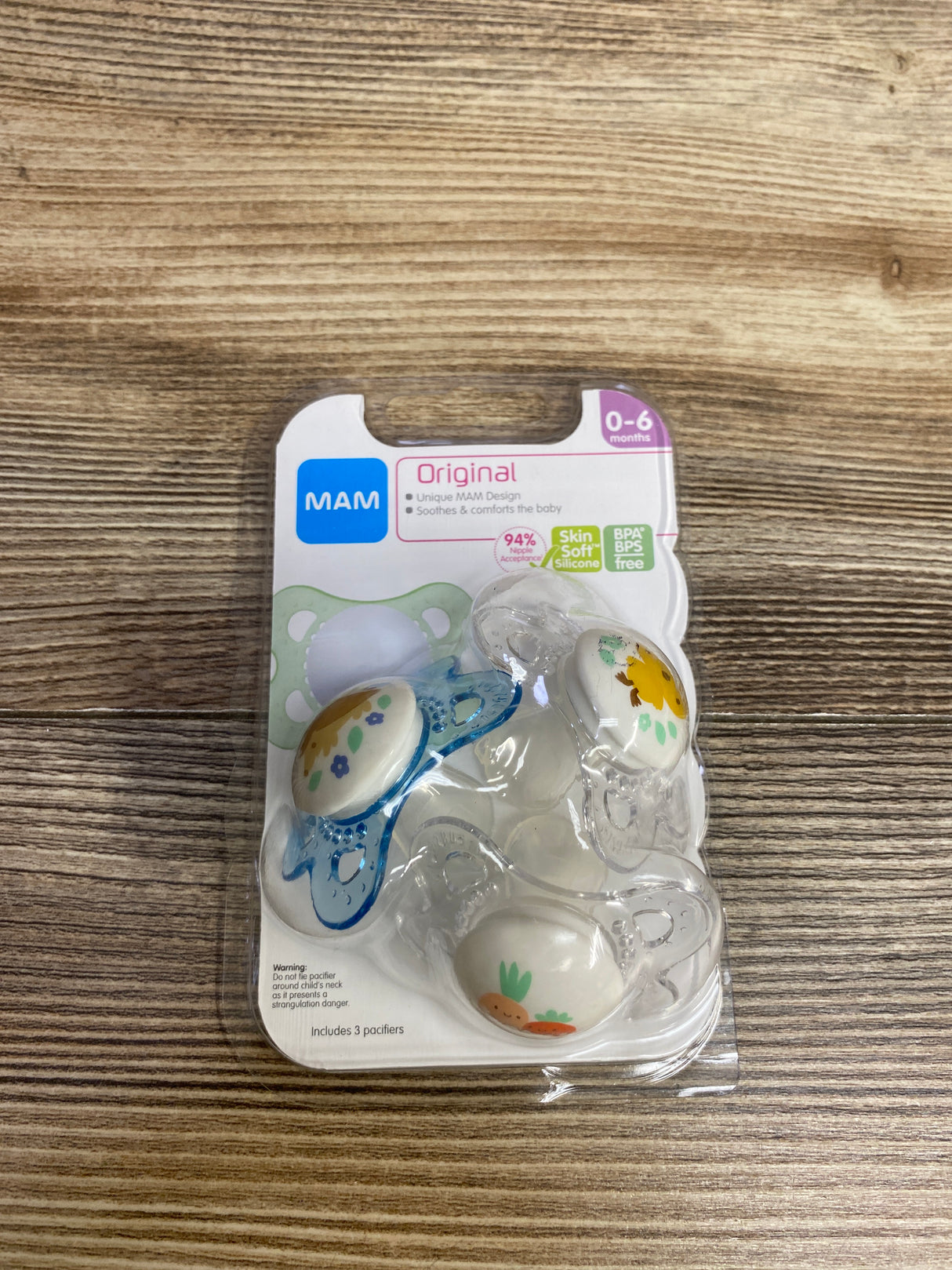 NEW MAM Original Pacifiers 3pk 0-6m