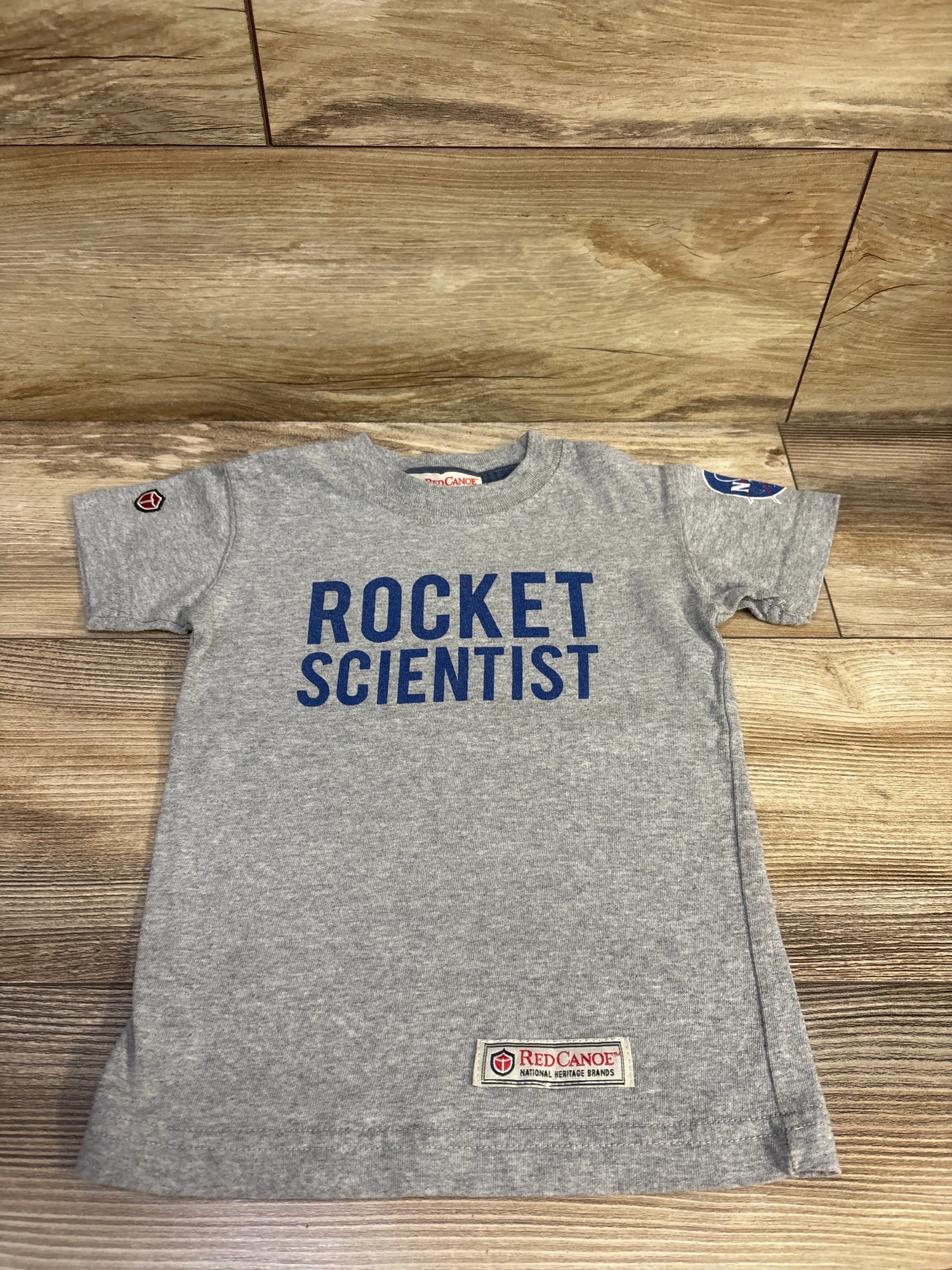 Red Canoe NASA Rocket Scientist Shirt Grey sz 3/4T