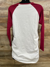 Maternity There Is A Turkey In The Oven Shirt Burgundy sz Medium