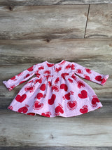 Old Navy Heart Print Sweatshirt Dress Pink sz 18-24m