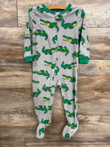 Simple Joys Crocodile Print Blanket Sleeper Grey sz 2T
