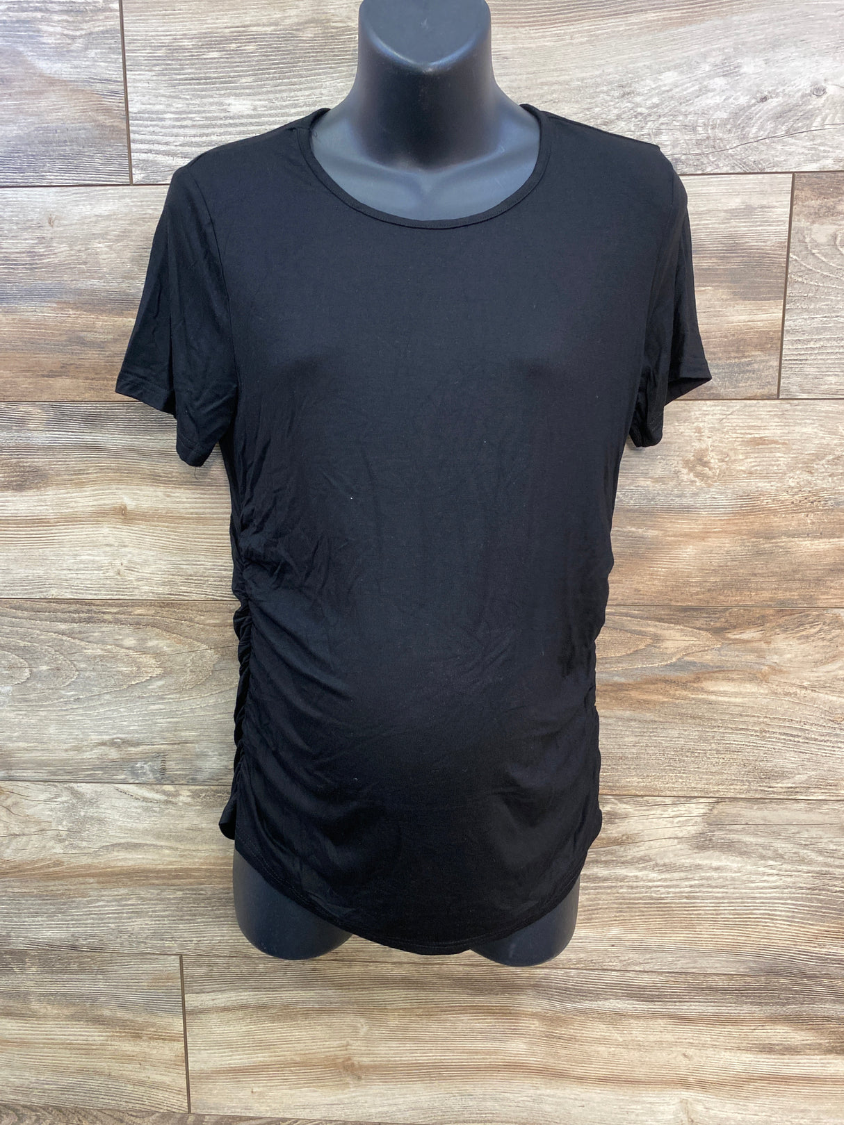 NEW Huukeay Maternity Ruched Shirt Black sz Medium