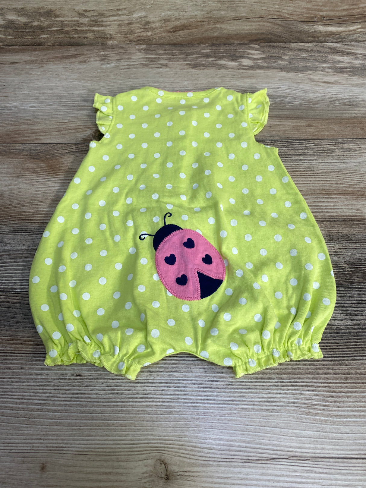 Simple Joys Polka Dot Shortie Romper Green sz 0-3m