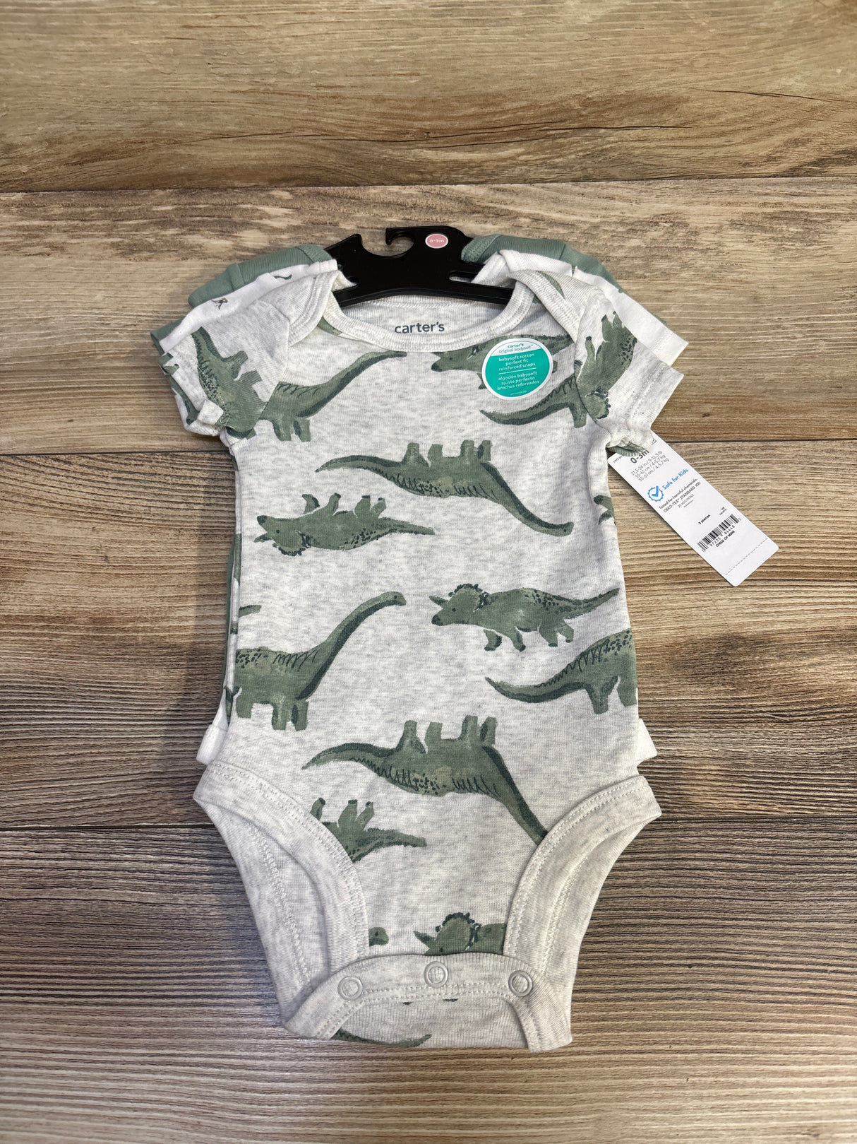 NEW Child Of Mine 3pk Bodysuits Grey sz 0-3m