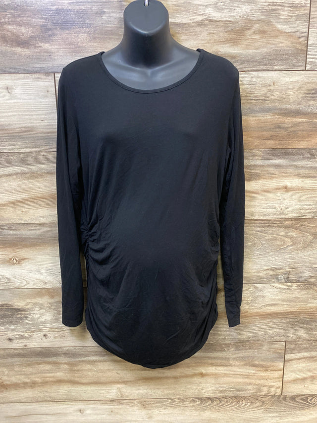 Smallshow Ruched Shirt Black sz Large - Me n Mommy To Be