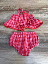 Cat & Jack 2pc Gingham Top & Bloomers Red sz 6-9m - Me n Mommy To Be