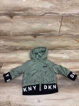 DKNY Fleece Lined Waterproof Jacket Green sz 12m