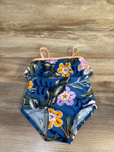 Oshkosh 1pc Floral Swimsuit Blue sz 12m
