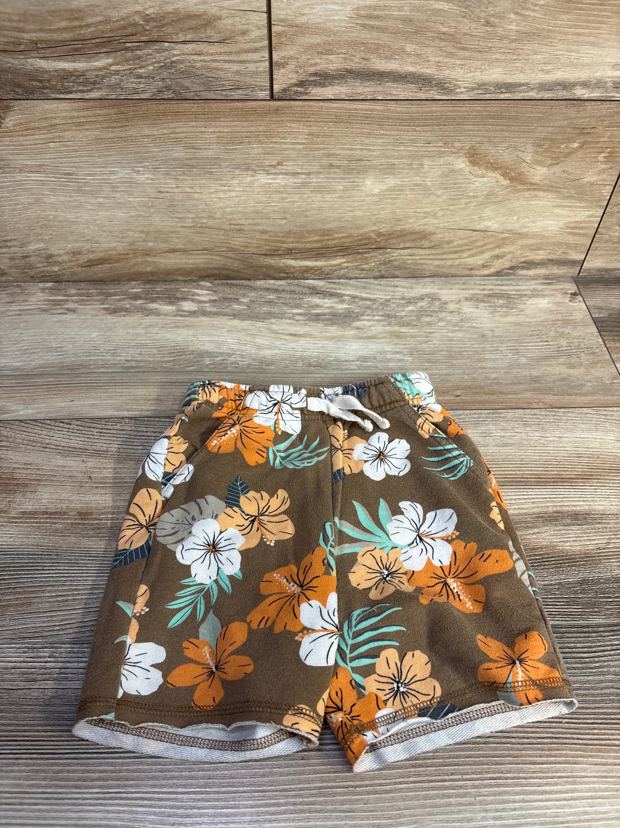 Cat & Jack Floral Knit Shorts Brown sz 3T