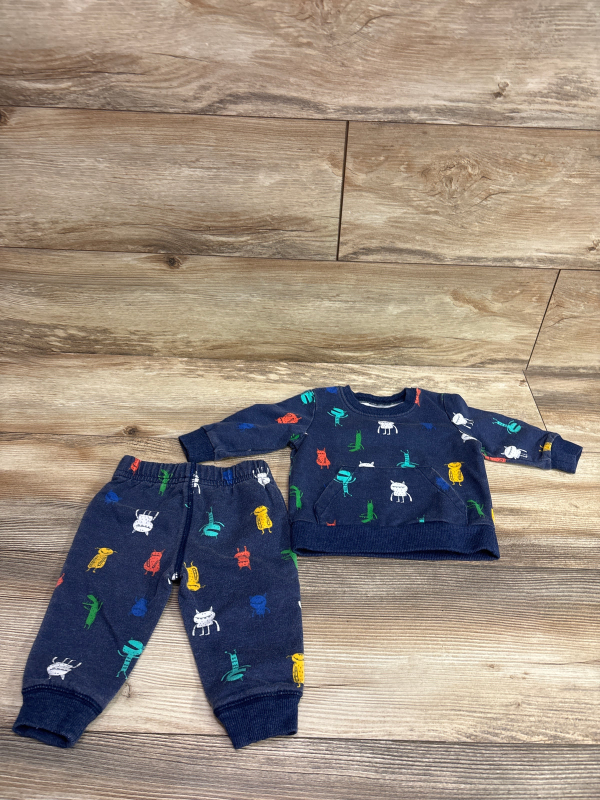 Carter's 2pc Sweatshirt & Joggers Set Blue sz 6m