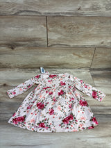 NEW Old Navy Long Sleeve Floral Dress Pink sz 12-18m