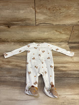 Just One You Ribbed Turkey Sleeper White sz 3m