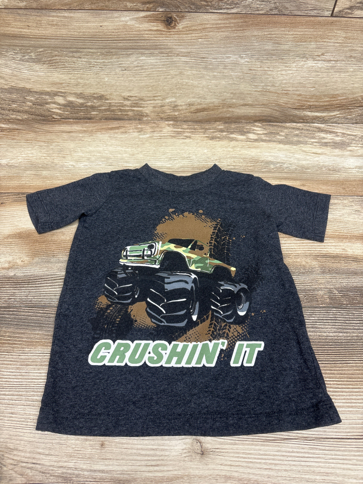 Eighty Eight Brand Crushin' It Monster Truck Shirt Grey sz 2T