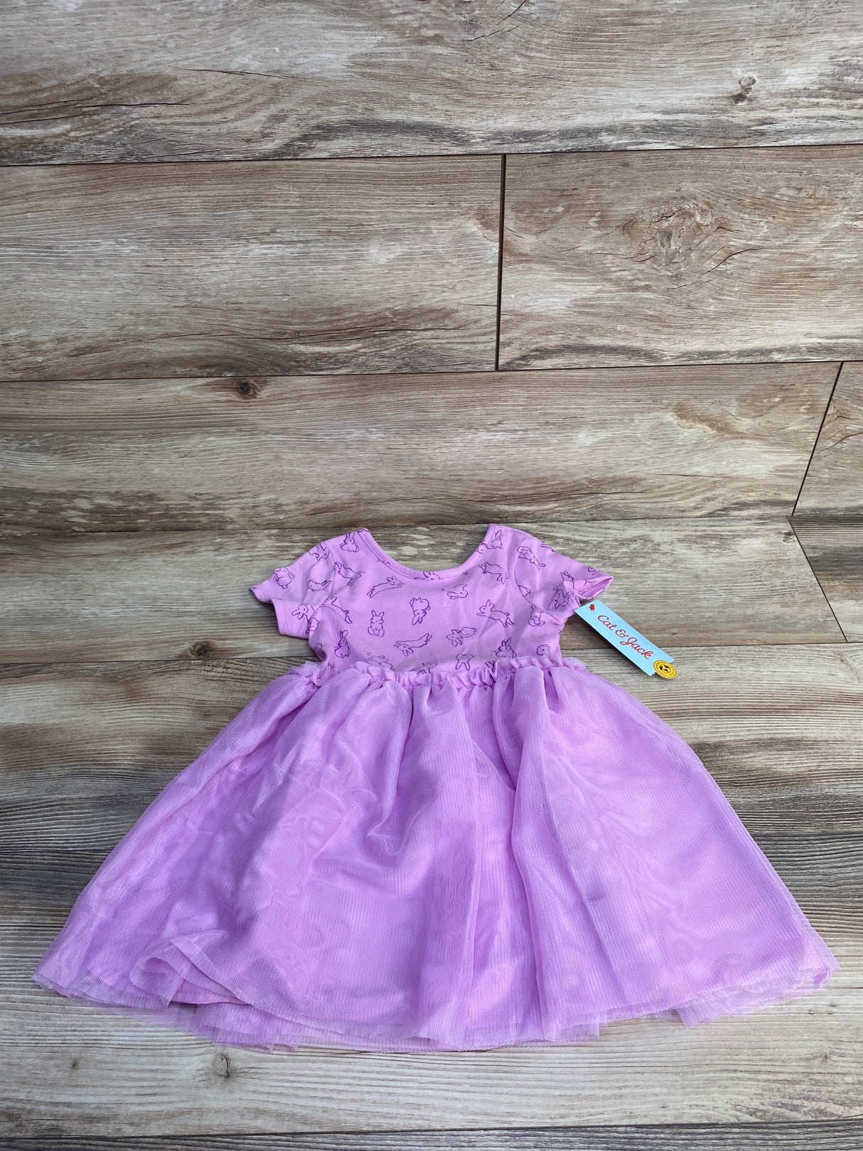 NEW Cat & Jack Bunny Tulle Dress Purple sz 3T