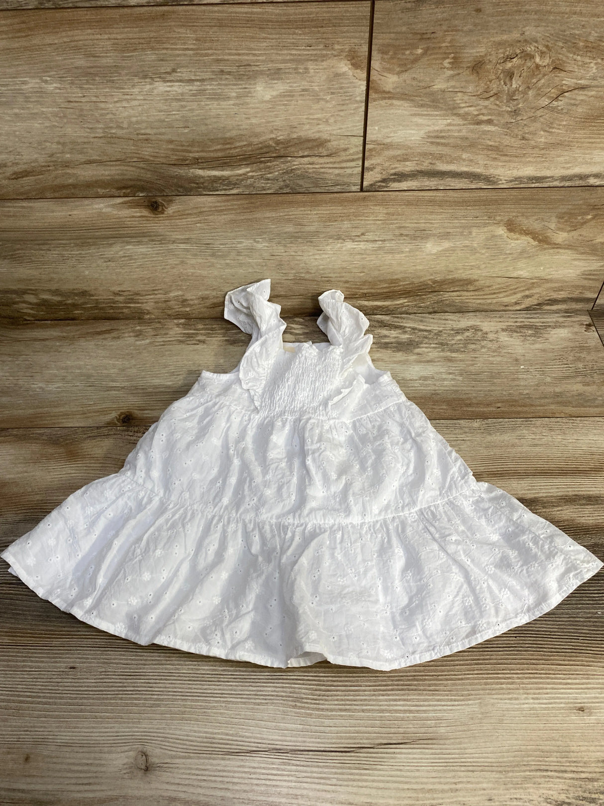 First Impressions Embroidered Eyelet Dress White sz 18m
