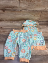Monica + Andy Minnie Mouse 2pc Sleeveless Hoodie & Jogger Set Blue sz 2T