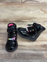 Children's Place Beaded Lace Up Boot Black sz 5c