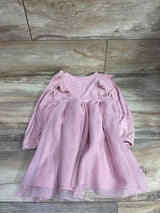 Cat & Jack Long Sleeve Knit Tulle Dress Pink sz 5T