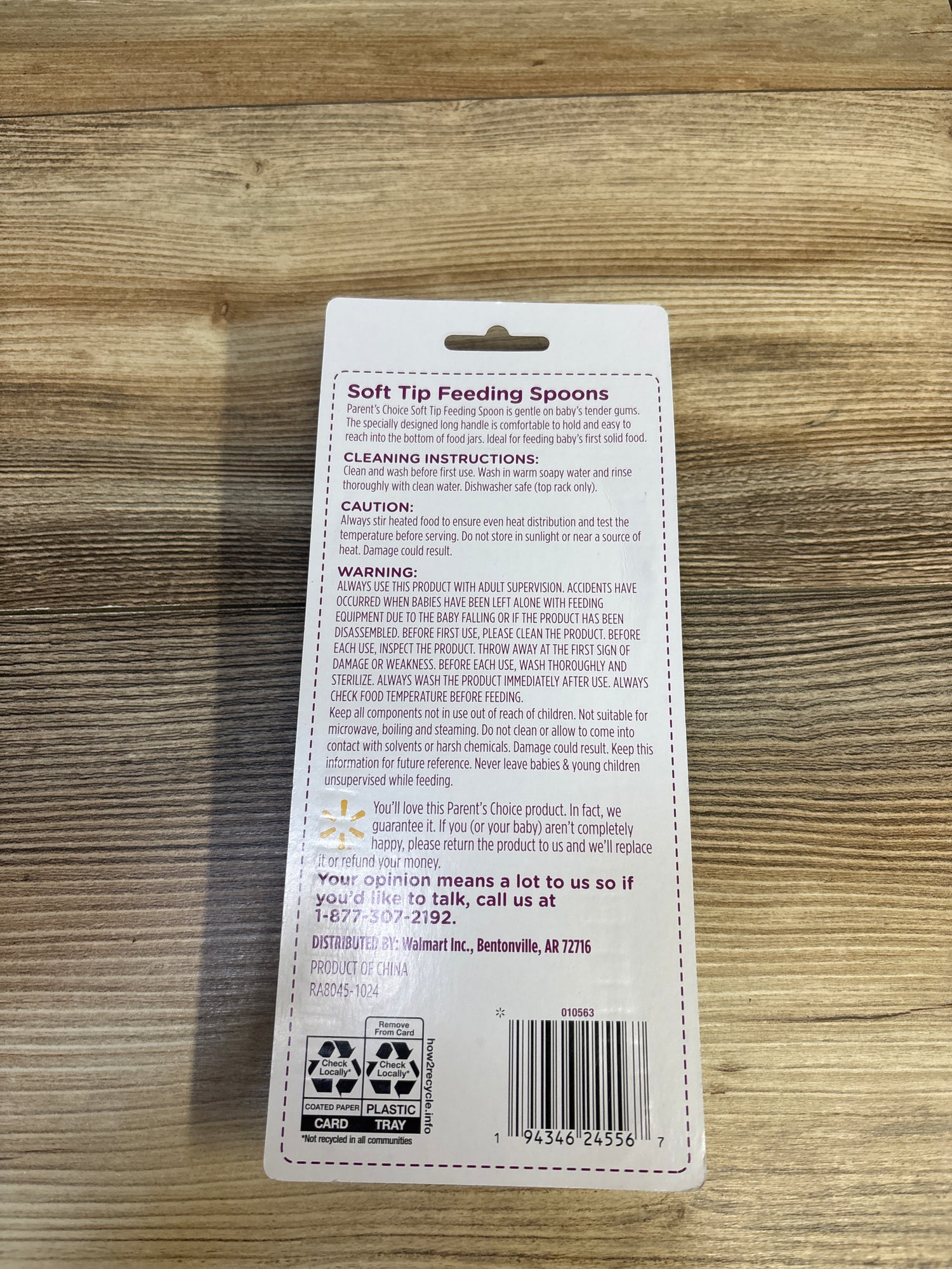 NEW Parent's Choice 6pk Soft Tip Feeding Spoons 4m+