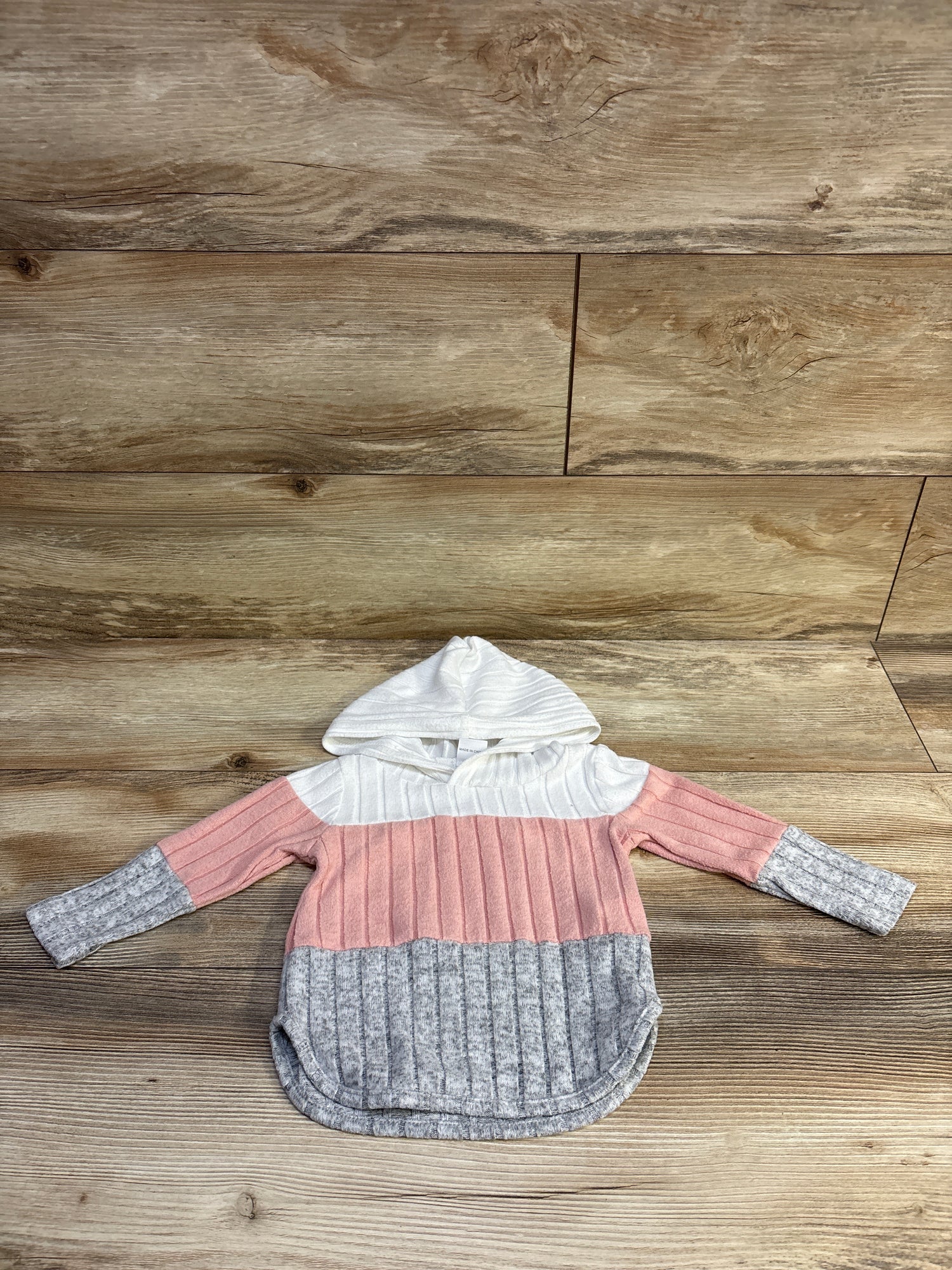Shein Hooded Sweater White sz 18-24m