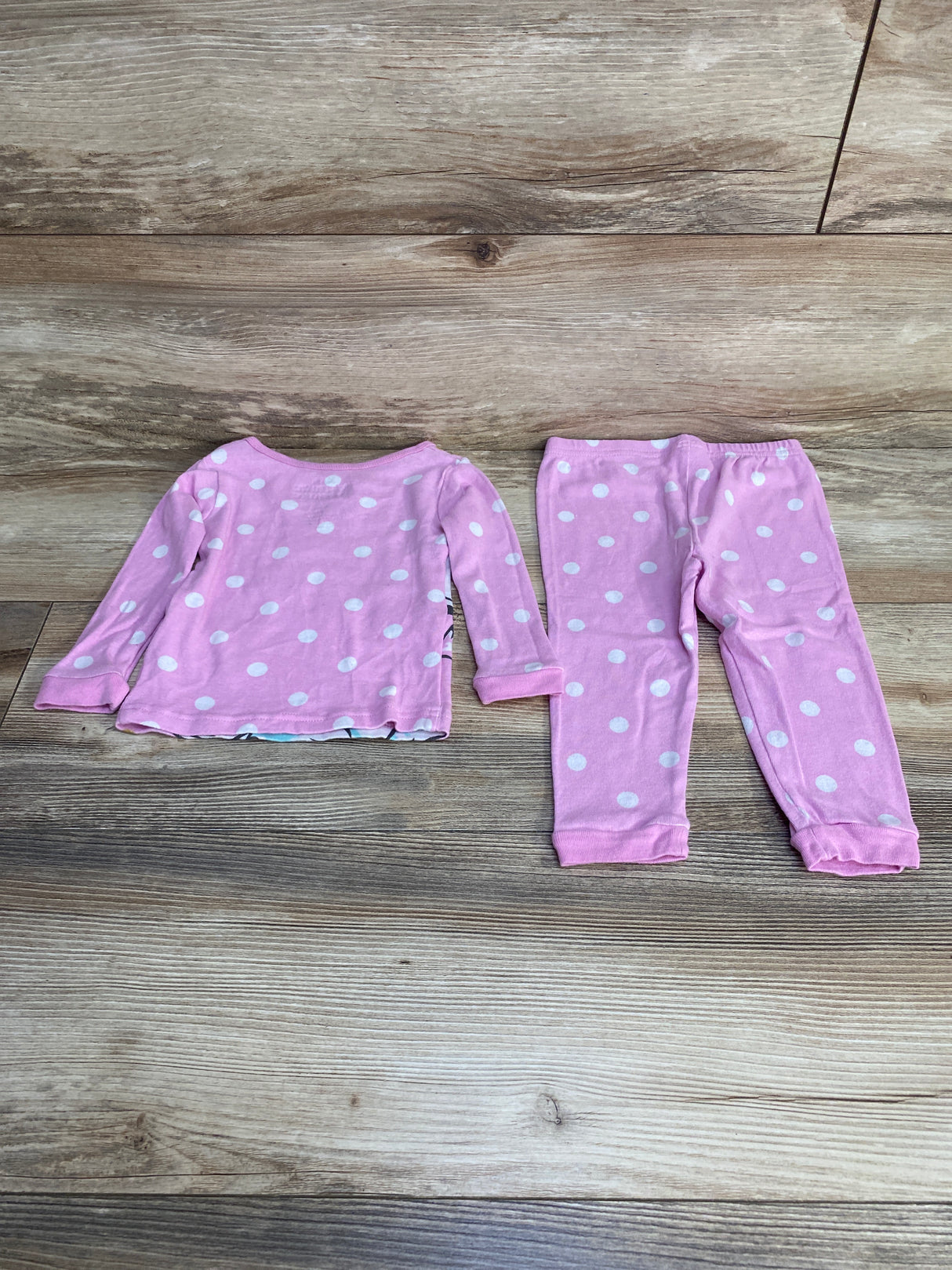 Disney Minnie Mouse 2pc Polka Dot Pajama Set Pink sz 2T