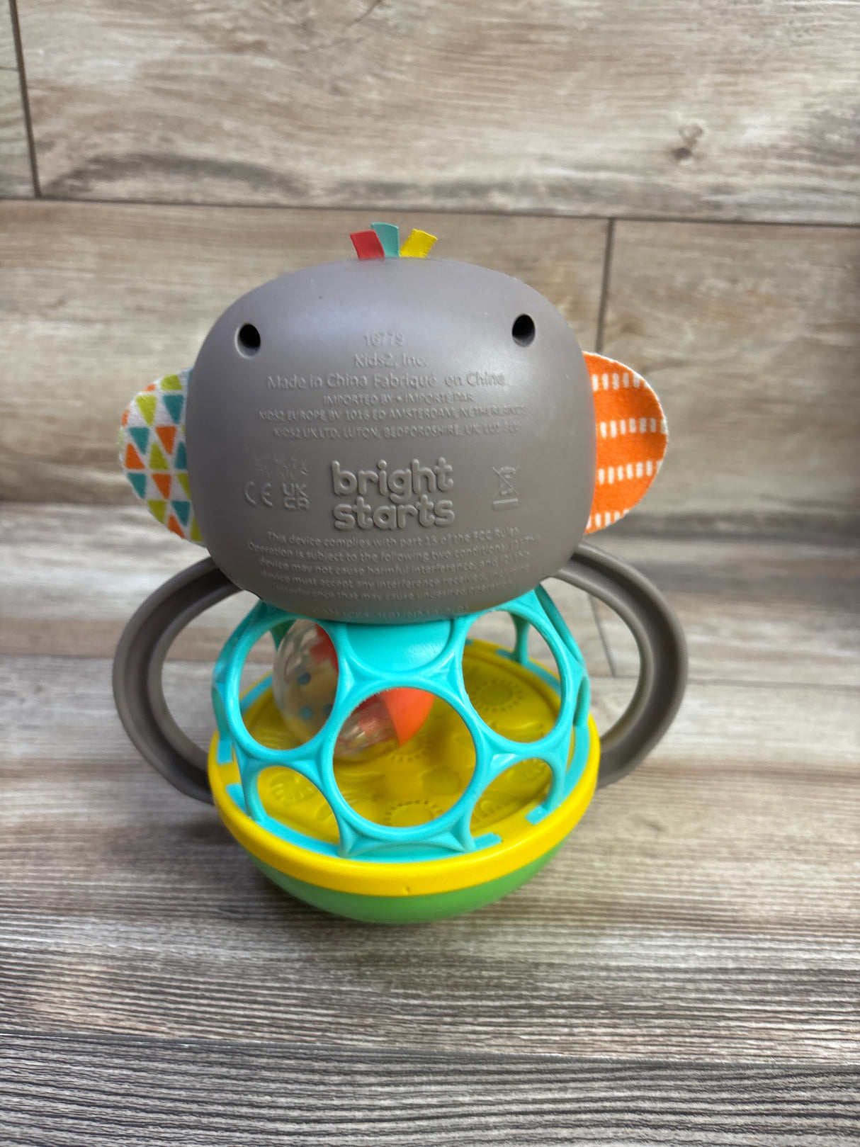Bright Starts Grab & Giggle Monkey Light-Up Musical Rattle Oball