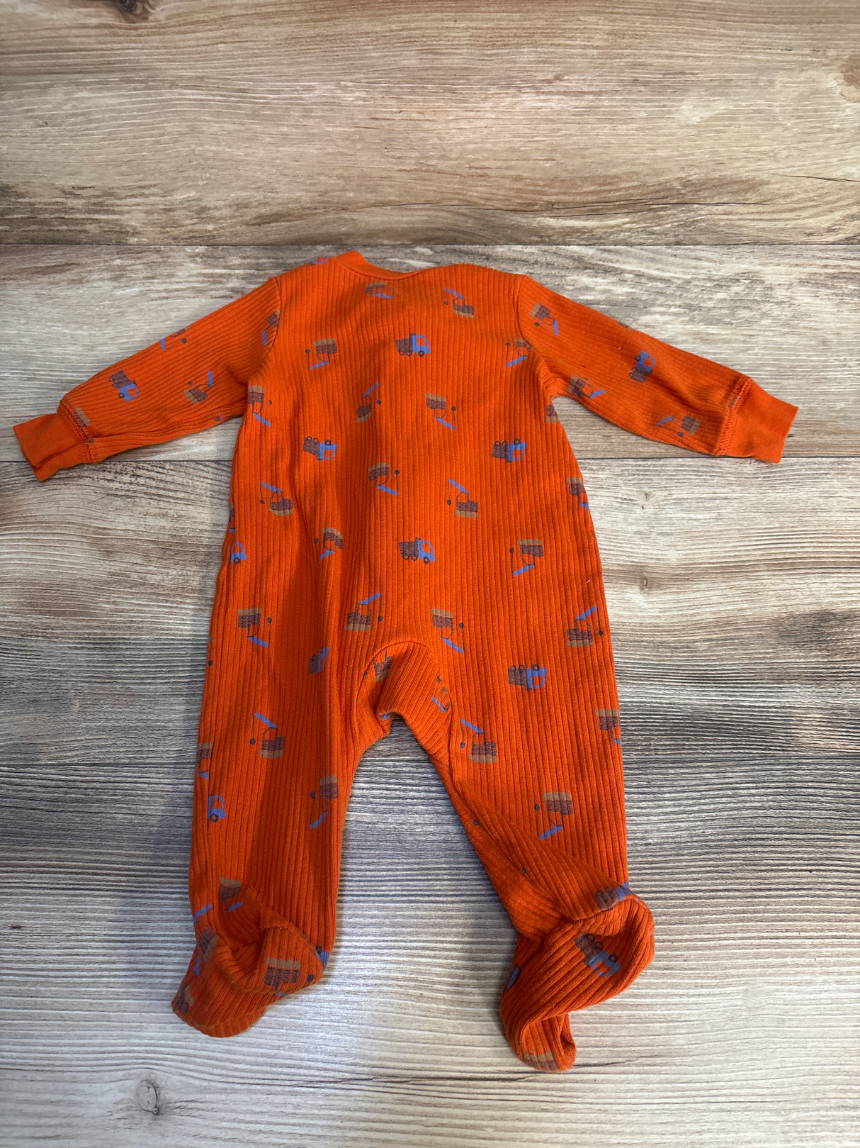 Carter's Ribbed Excavator Sleeper Orange sz 3m