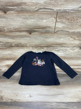 H&M Floral Bunny Shirt Grey sz 3-4T