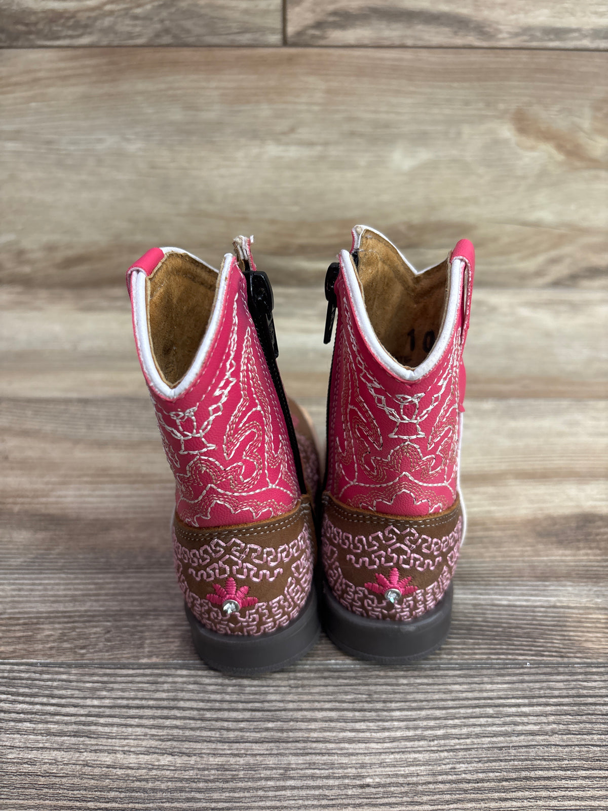 Chaparral Embroidered Cowgirl Boots Pink sz 6c