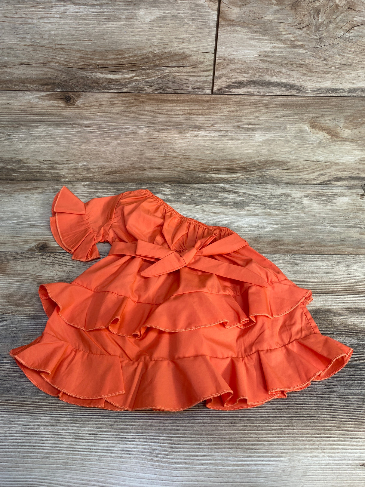 Shein One Shoulder Tiered Dress Orange sz 12m