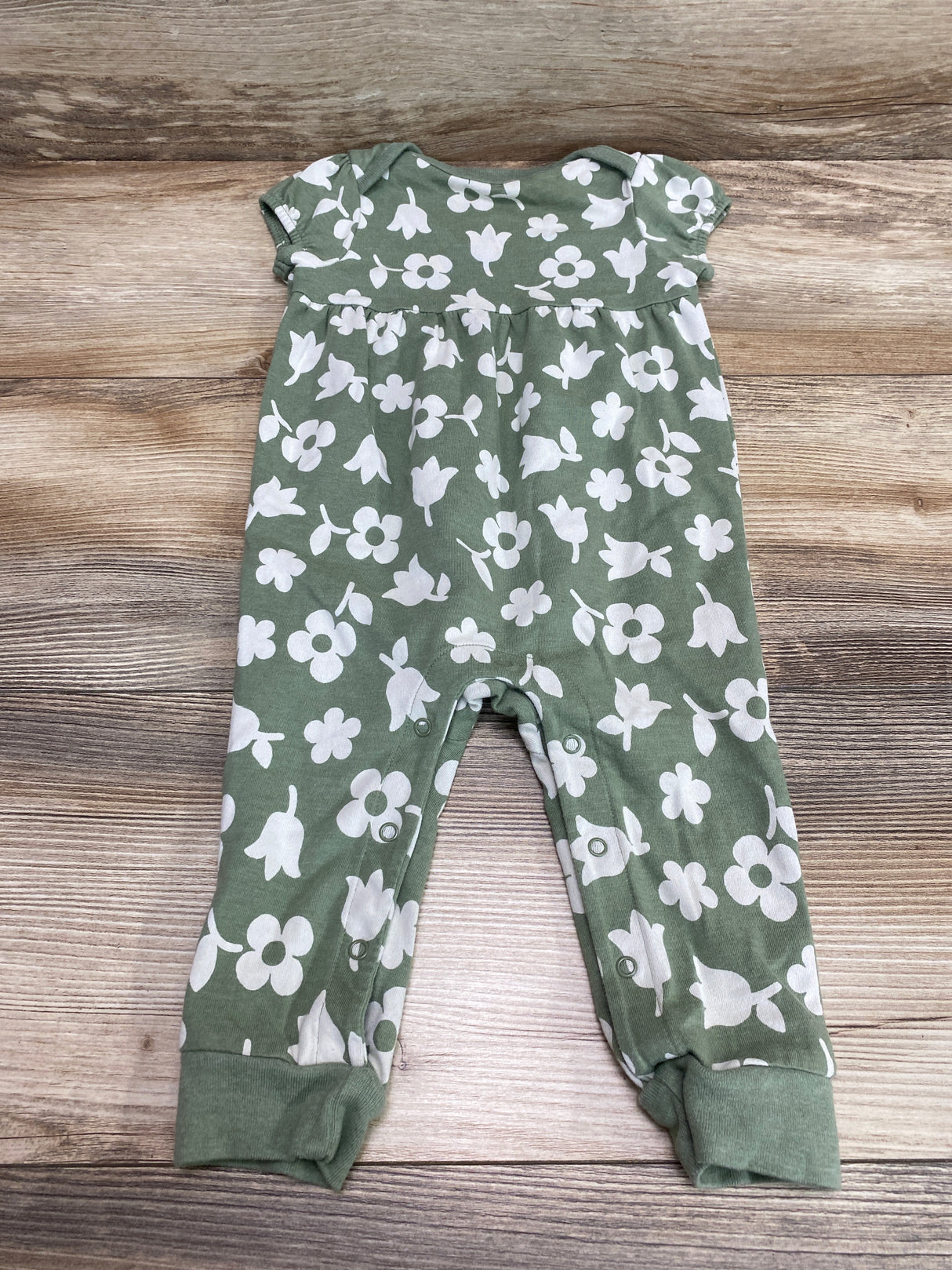 Cat & Jack Floral Romper Green sz 6-9m