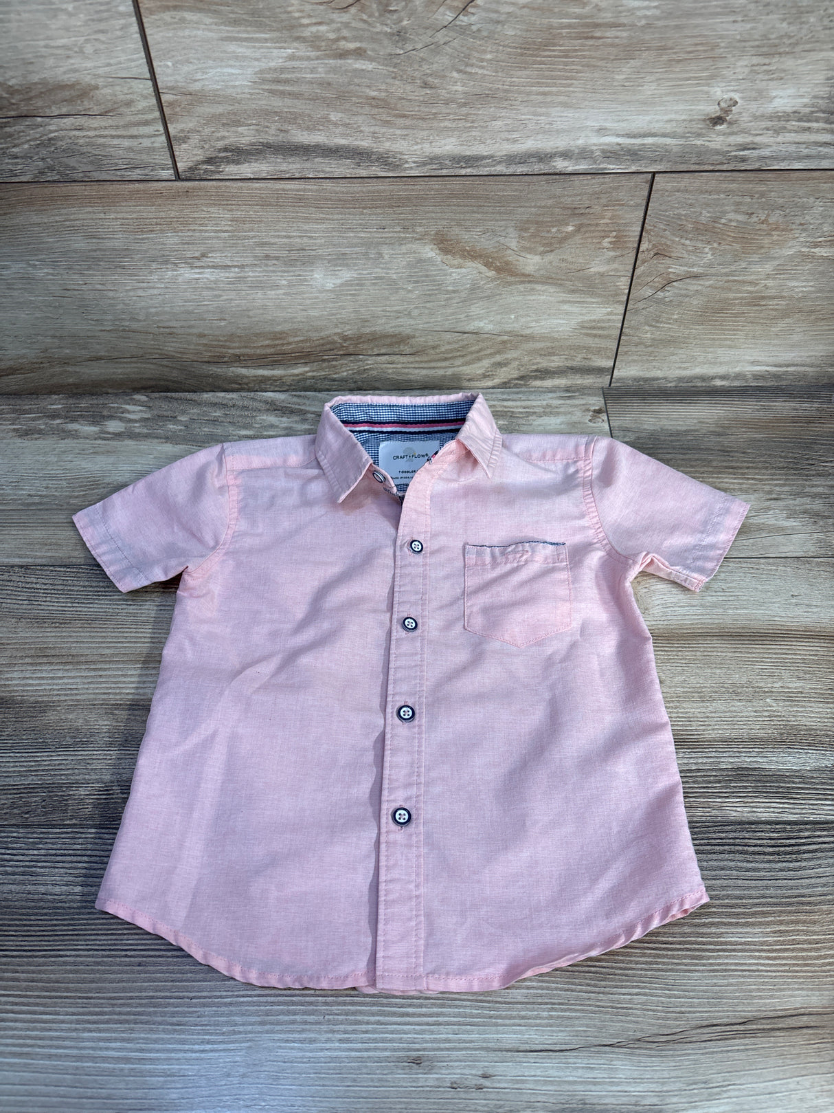 Craft + Flow Button Up Shirt Pink sz 3T
