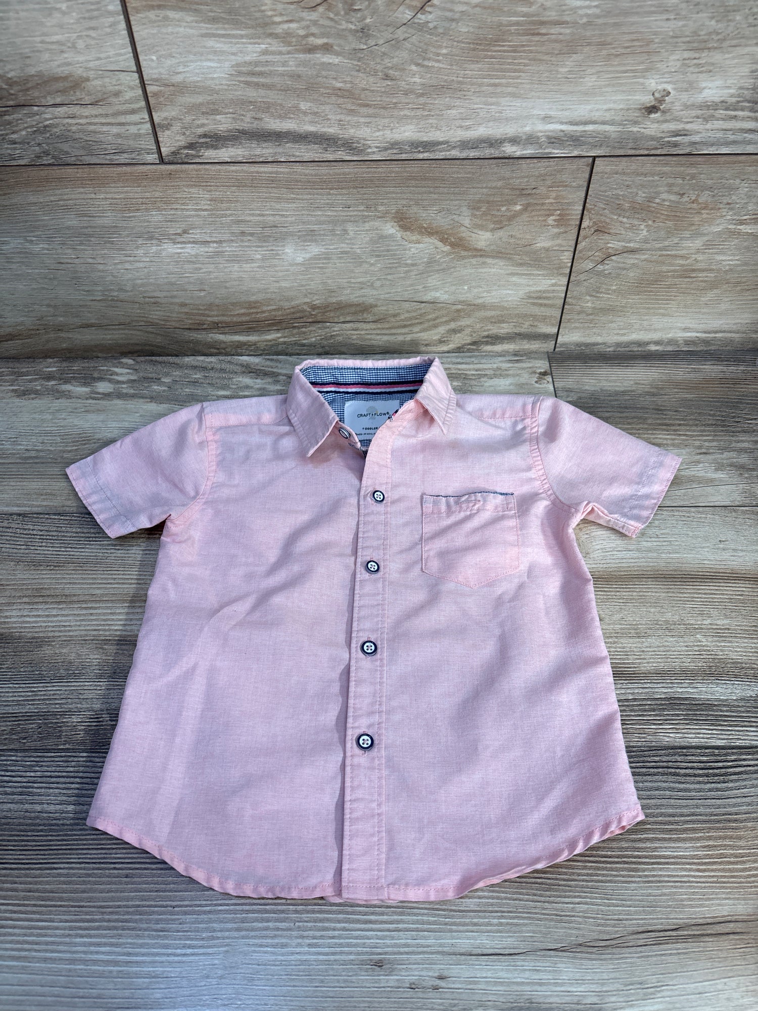 Craft + Flow Button Up Shirt Pink sz 3T