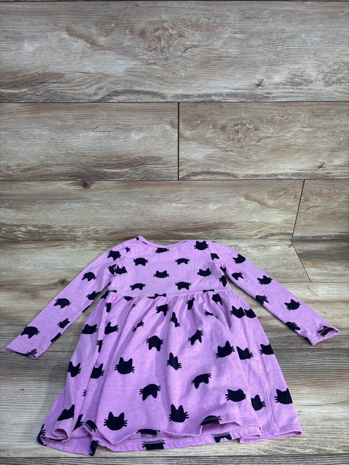 Cat & Jack Long Sleeve Cat Print Dress sz 5T